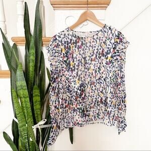 DEREK LAM printed  ruffle detail buttons blouse 4